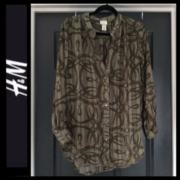 H&M x Richard Allan 60’s Mod Print Tunic Blouse - Picture 6 of 8